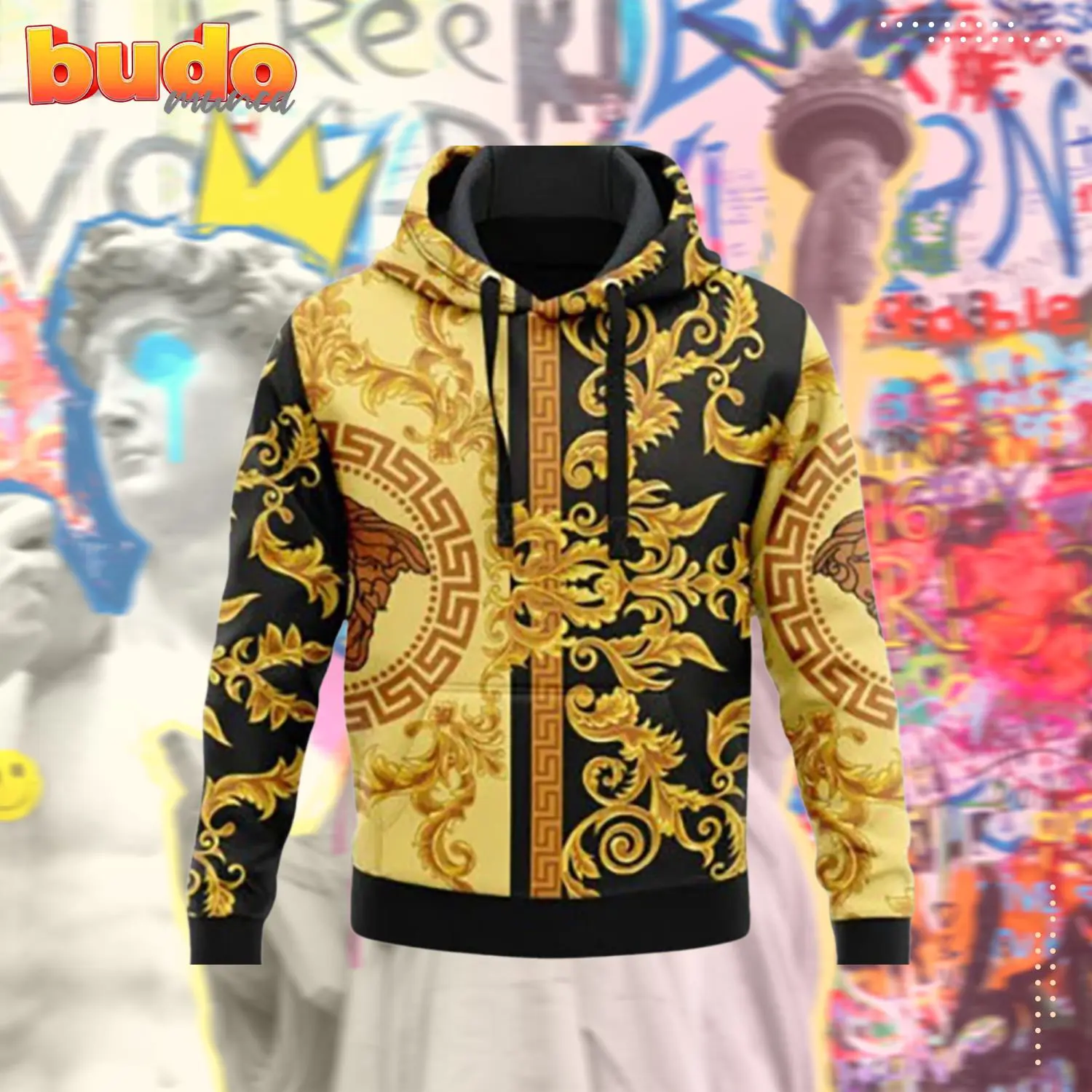 Versace golden medusa luxury brand unisex hoodie for men women - hot new